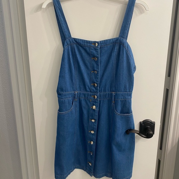 blue denim overall
